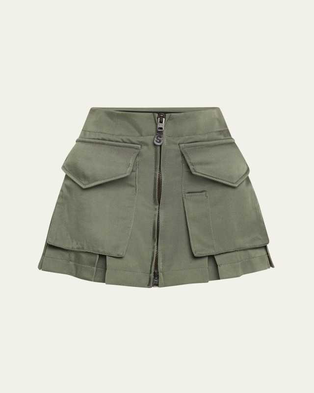 Spiewak Nylon Cargo Pocket Zip Front Mini Skirt